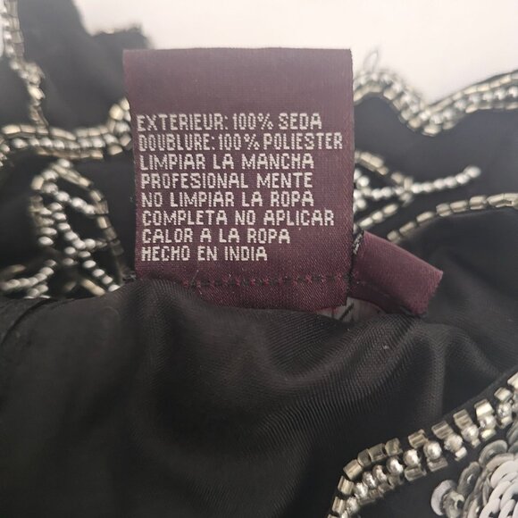 Marina By Marina Bresler Vintage Sequined & Beaded Scalloped Edge Blouse Medium - Picture 11 of 15